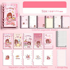 Girls Loose-Leaf Page Journal Diary Book for Students