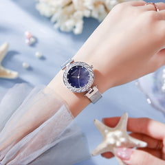 Alloy Small Circular Dial Quartz Watch