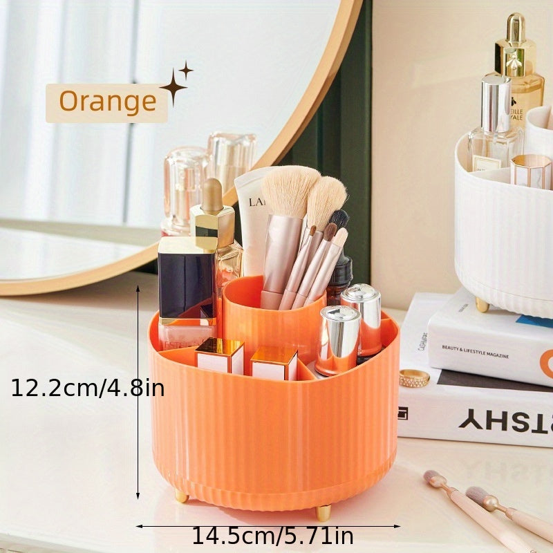 Large Capacity Makeup Brush Holder 360 Rotating Organizer