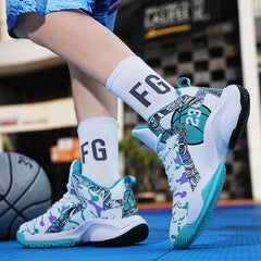 Camouflage Lightweight Mid Top Women's Basketball Shoes