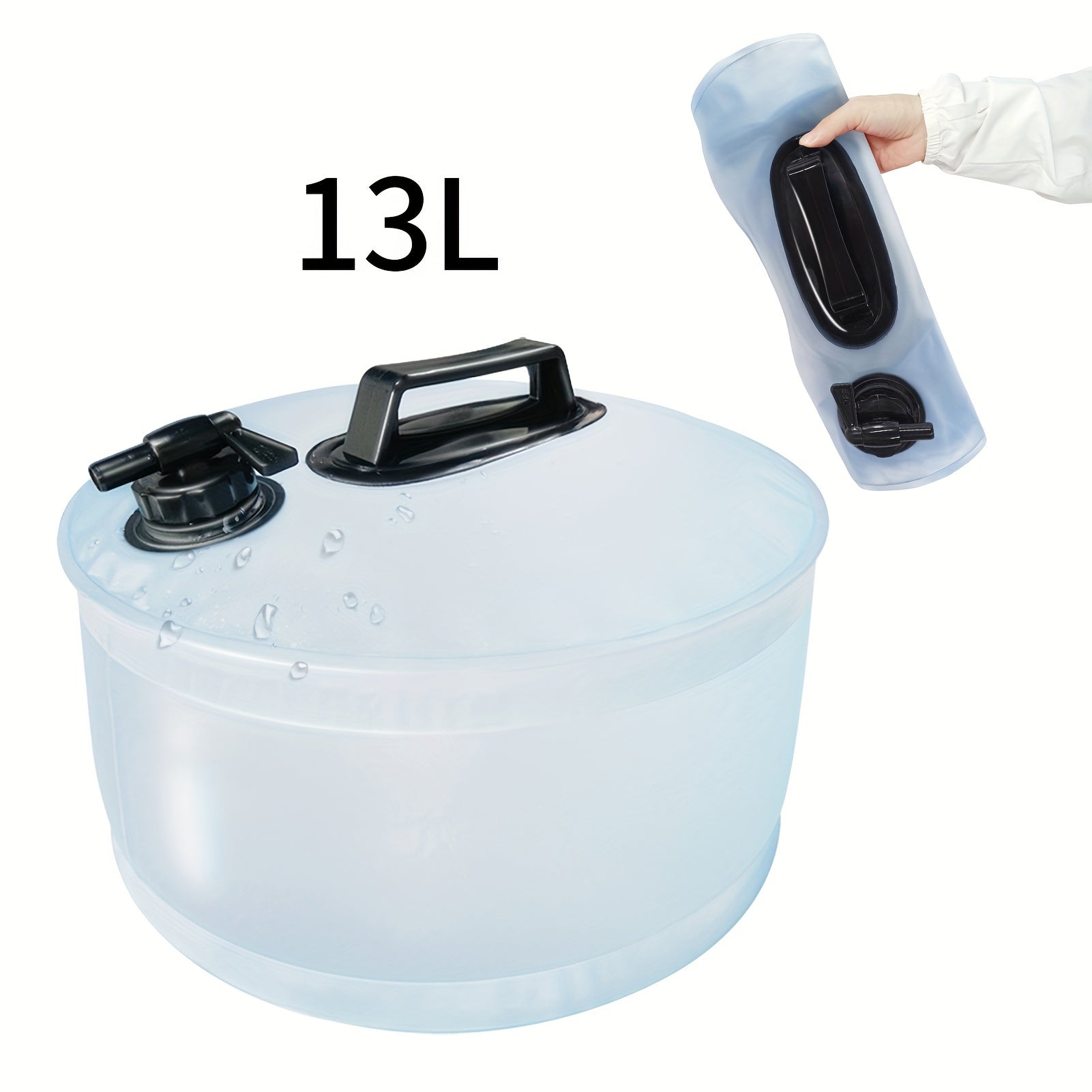 15L Collapsible Water Storage Jug Portable Leakproof Tank