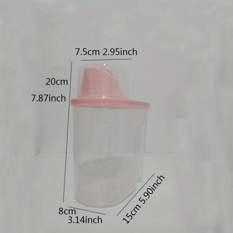 Transparent Plastic Rice Bucket Food Storage Jars