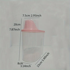 Transparent Plastic Rice Bucket Food Storage Jars