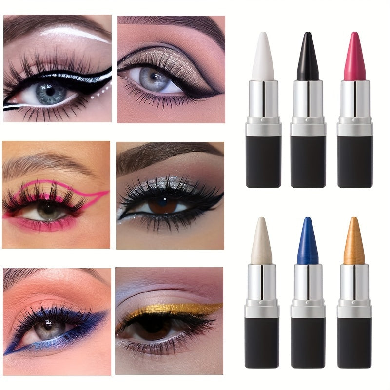 6 Colors Waterproof Pearly Eyeliner Stick