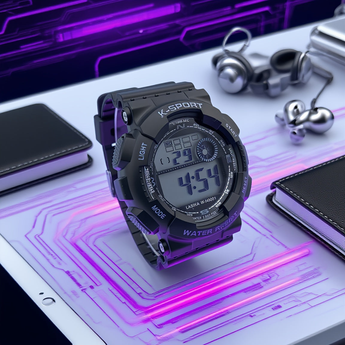Youth Waterproof Timer Boys' Watch with Alarm