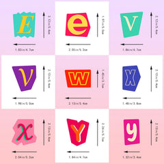 50pcs Alphabet Stickers Puzzle Educational DIY Cartoon English Letters Stickers