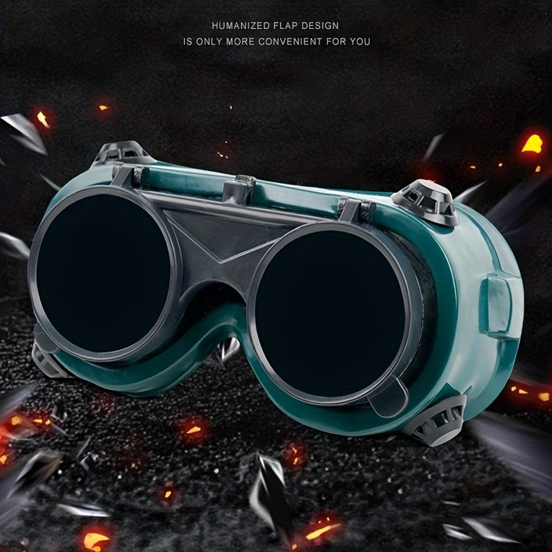 Double Flip Welding Glasses Welder Glasses Argon Arc Welding Protective Goggles