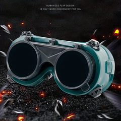 Double Flip Welding Glasses Welder Glasses Argon Arc Welding Protective Goggles