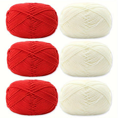 6pcs 4 Medium Worsted Crochet Yarn 100% Acrylic Soft Yarn DIY Knitting 50g