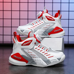 Kids' High Top Basketball Shoes with Rotating Buckle