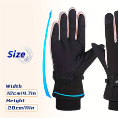 Winter Anti Slip Ski Gloves Full Fingers Touch Screen Warm Liners