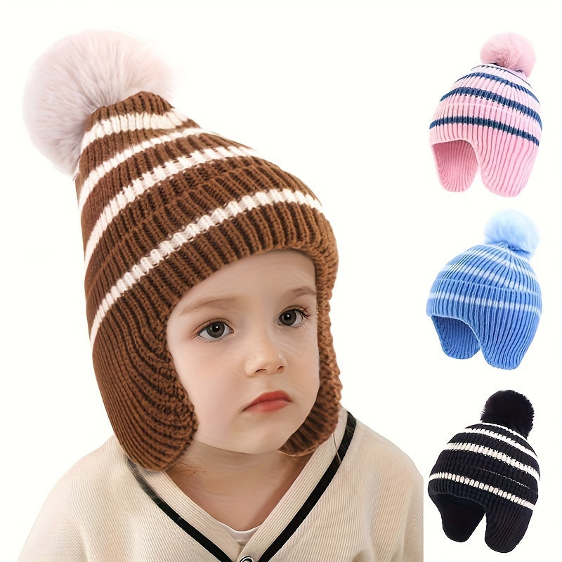 Children's Striped Warm Keeping Hat