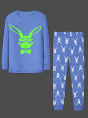 Boys Luminous Easter Rabbit Pajama Set - Long Sleeve Top & Pants