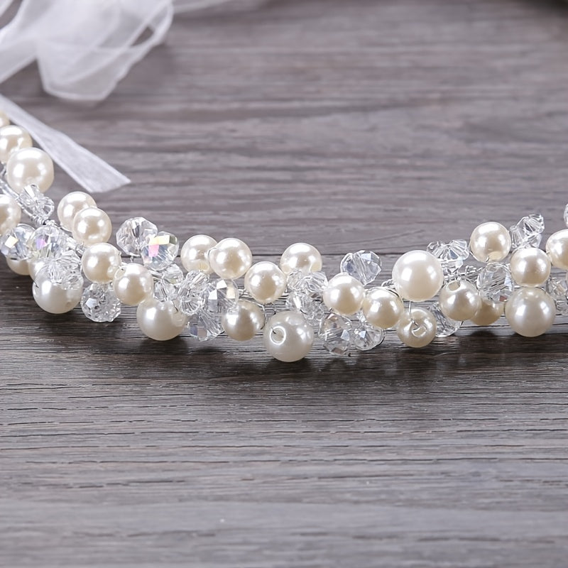 Pearl Bridal Headband Vintage Wedding Tiara Bridal Crown