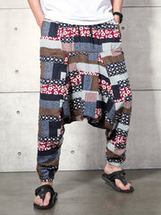 Men's Striped Drawstring Casual Pants