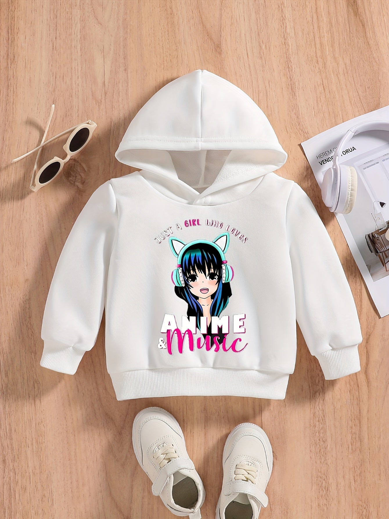 Baby Cartoon Girl Print Sweatshirt Kids Spring Autumn Hoodie