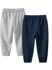 2pcs Dinosaur Print Boys Casual Sweatpants Quick Drying Jogger Sports Pants