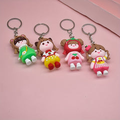 4pcs Doll Keychain Key Ring Purse Bag Pendant Car Key Pendant