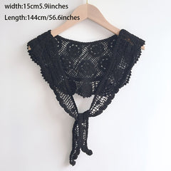 Solid Versatile Decorated Shawl Wrap For Women Fall Spring