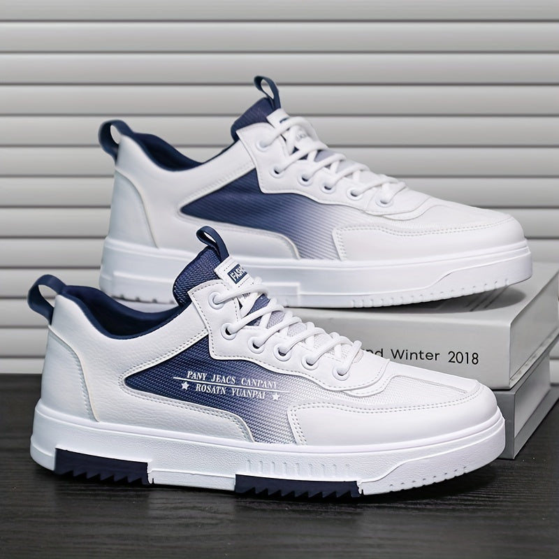 Men's Letters Print Mesh Sneakers Lace Up Casual Walking Shoes