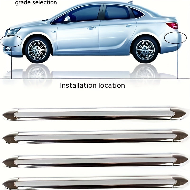 Car Bumper Anti-collision Strips, 8pcs Universal Adhesive Protection