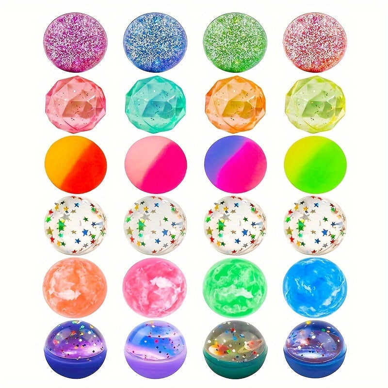 Assorted Bouncy Balls 10pcs Mixed Styles for Party Favors