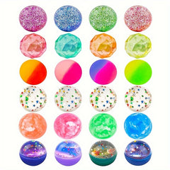 Assorted Bouncy Balls 10pcs Mixed Styles for Party Favors