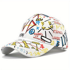 Graffiti Print Outdoor Sun Hat Baseball Cap
