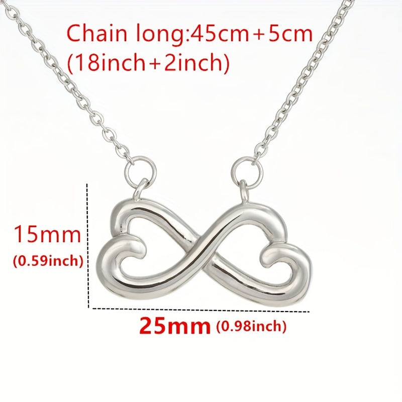 Stainless Steel Infinity Heart Copper Necklace for Granddaughter Birthday