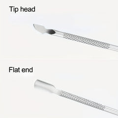 Dual Head Pet Teeth Cleaning Tool Dogs Cats Dental Oral Care Stainless Steel