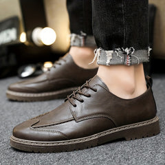 Men's PU Leather Oxford Formal Dress Shoes for Wedding Business Party