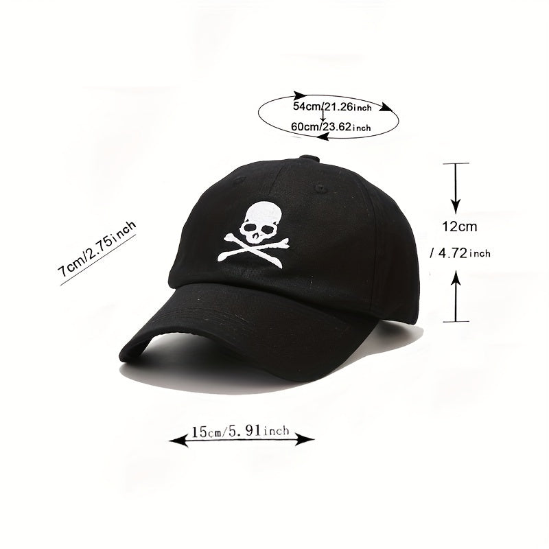 Skull Pattern Cotton Baseball Cap for Men
