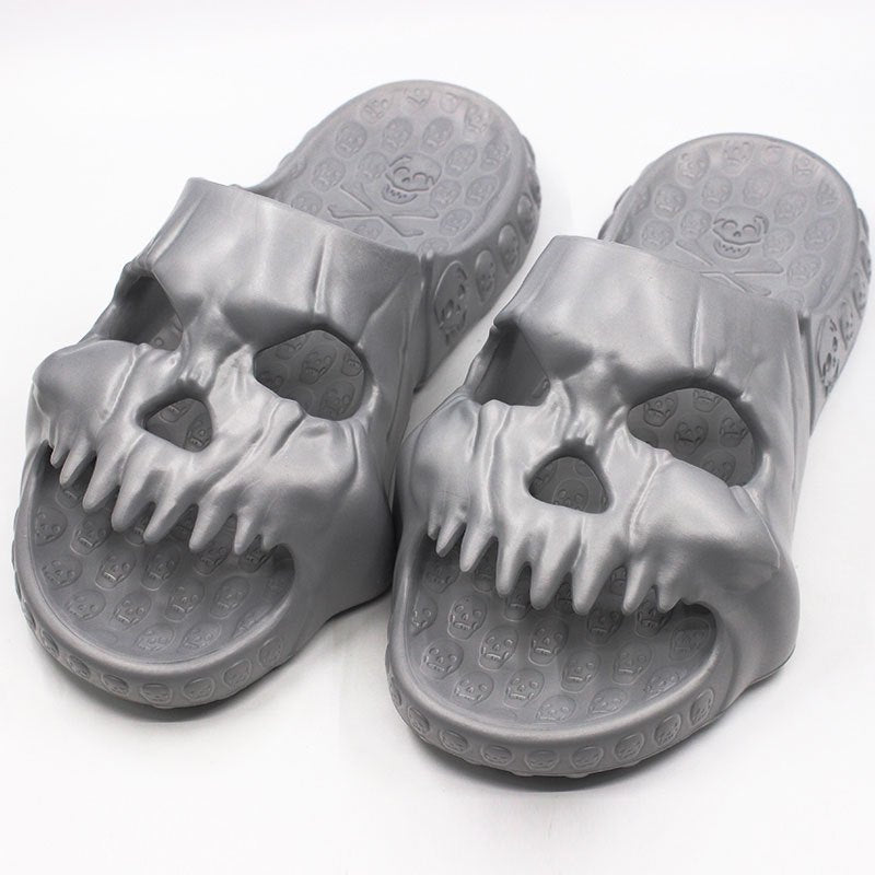 Men's Lightweight Skull Slides Casual Slippers