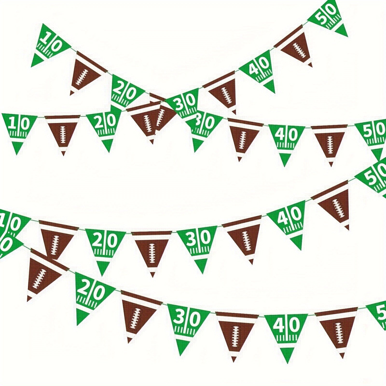 Football Paper Triangle Banner Football Party Supplies
