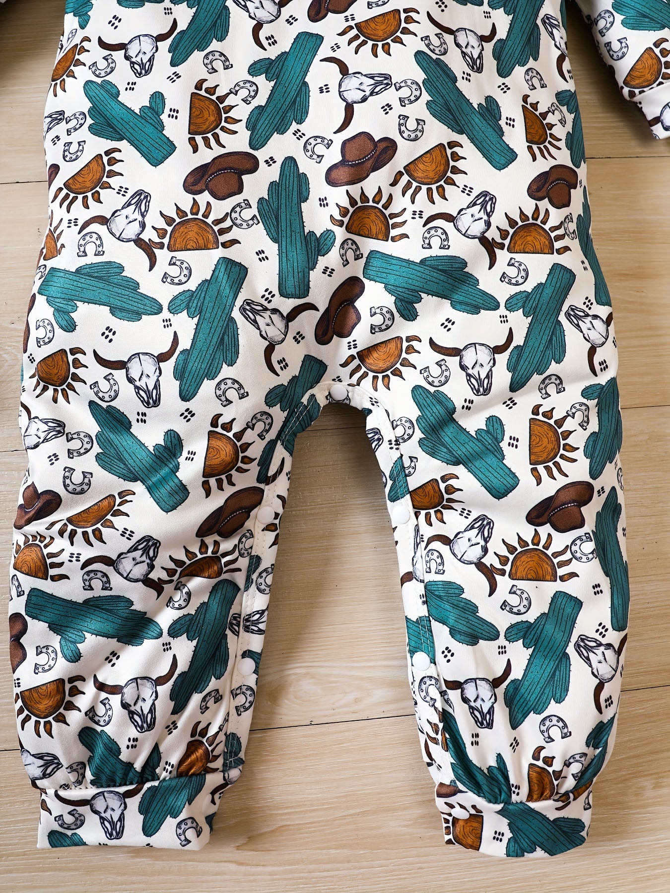 Autumn Newborn Baby Jumpsuit Western Cowboy Graphic Onesie Clothes