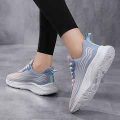 Women's Gradient Soft Running Shoes Non Slip Outdoor Sneakers