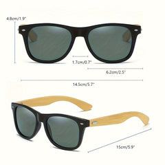 2pcs Personalized Wooden Glasses Custom Engraving High Bamboo Frame