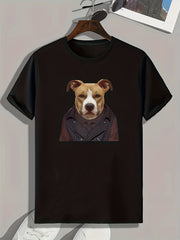Dog Print Men's Graphic T shirt for Summer