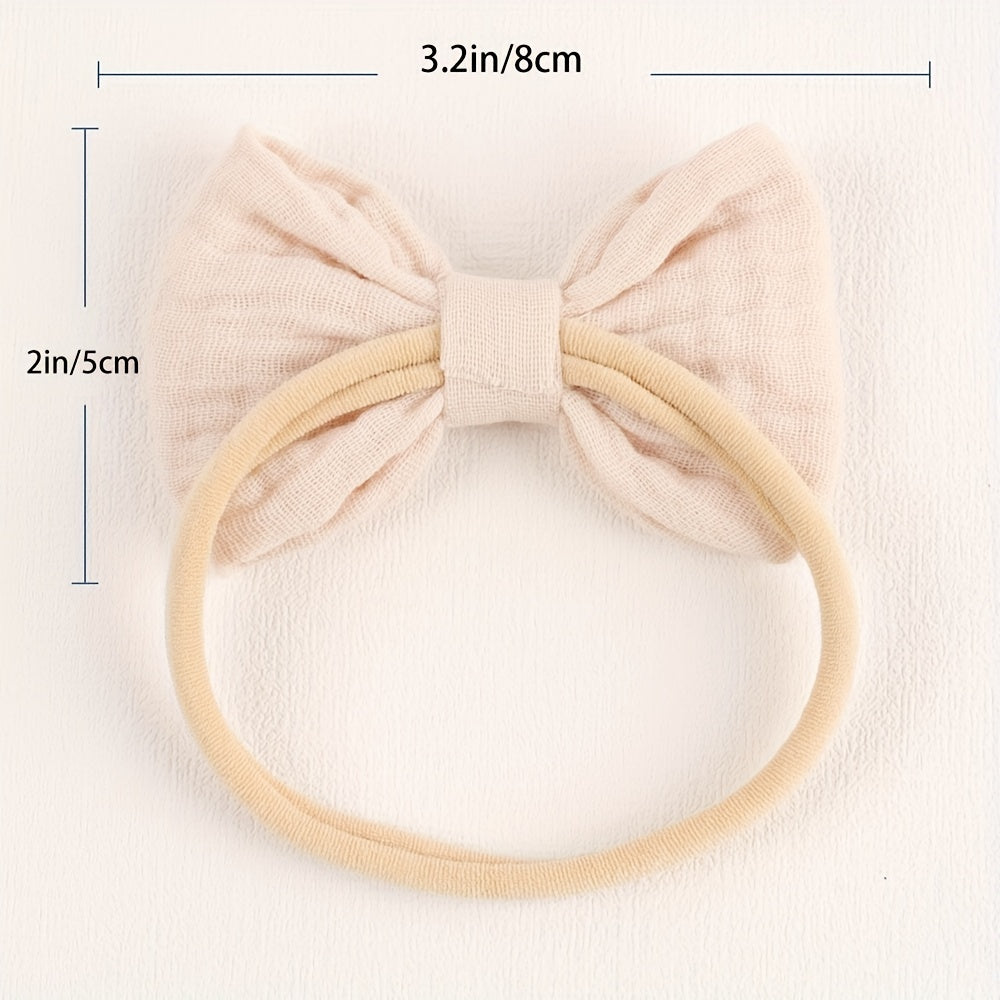 3pcs Baby Girls Nylon Headbands Bows Hair Accessories