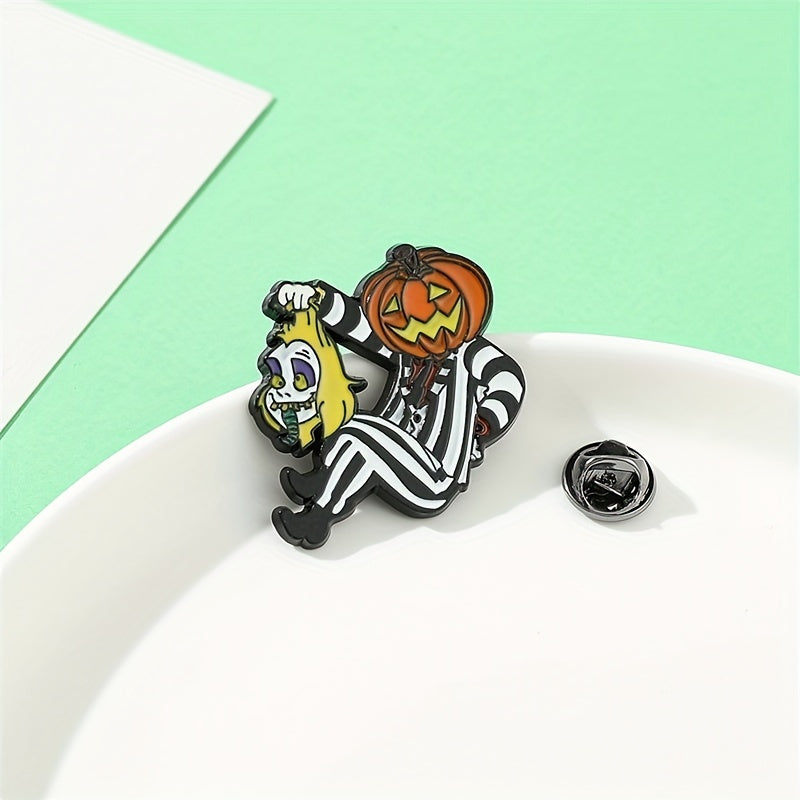 Halloween Pumpkin Metal Pin for Girls
