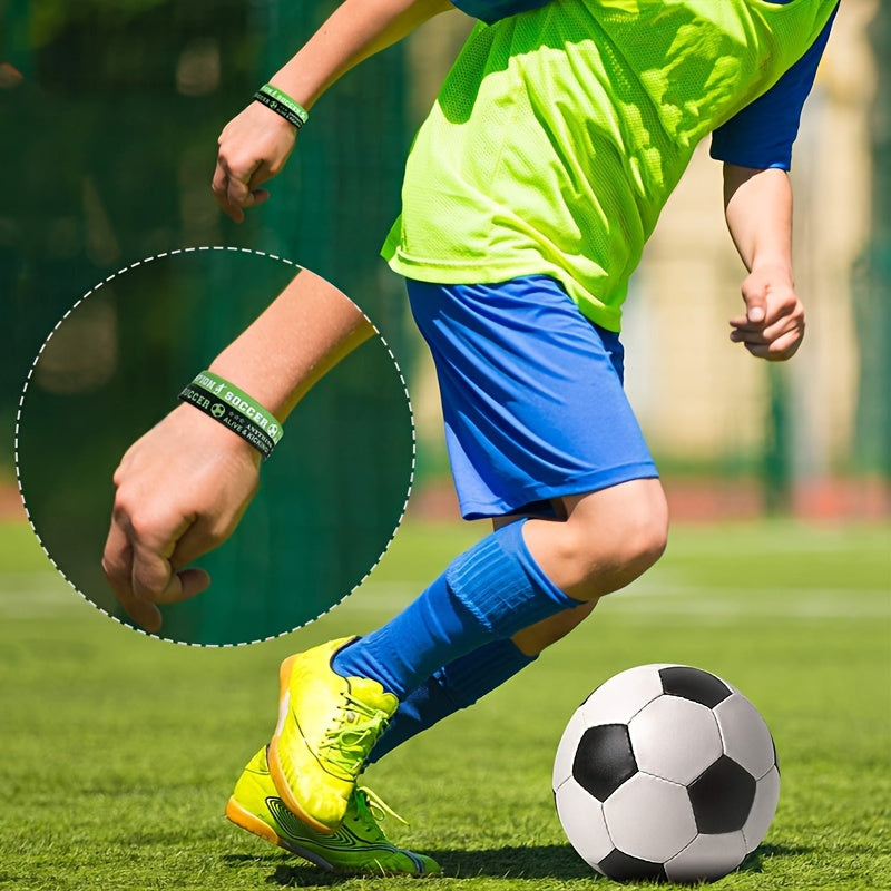 4pcs Football Wristband Silicone Bracelet Sports Party Gift