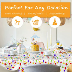 41pcs Birthday Party Table Decorations Including Table Cloth Napkins Plates