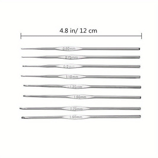 8pcs Small Sweater Needles Lace Crochet Needles DIY Wool Thread Weaving Needles