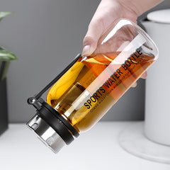 Large Capacity Glass Infuser Water Bottle Tea Tumbler Strainer