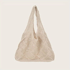 Hollow Out Knitted Handbag Minimalist Tote Bag