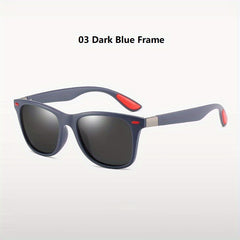Vintage Polarized Square Sunglasses for Men Women