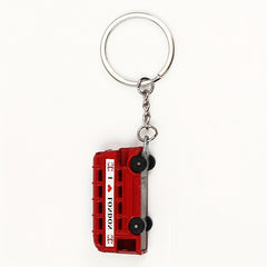 London Double Decker Bus Telephone Booth Keychains