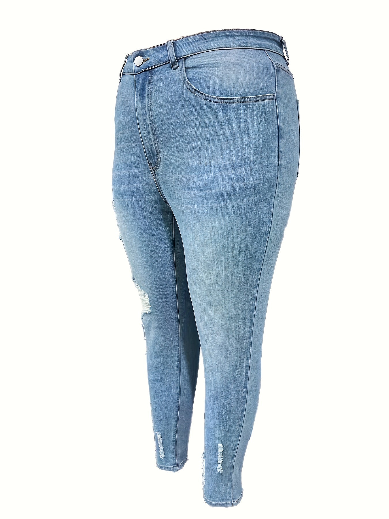 Ripped High Rise Skinny Jeans