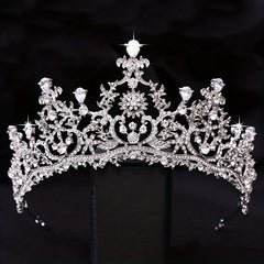 Rhinestone Crystal Crown Queen Tiara Headband Wedding Bridal Hair Accessories