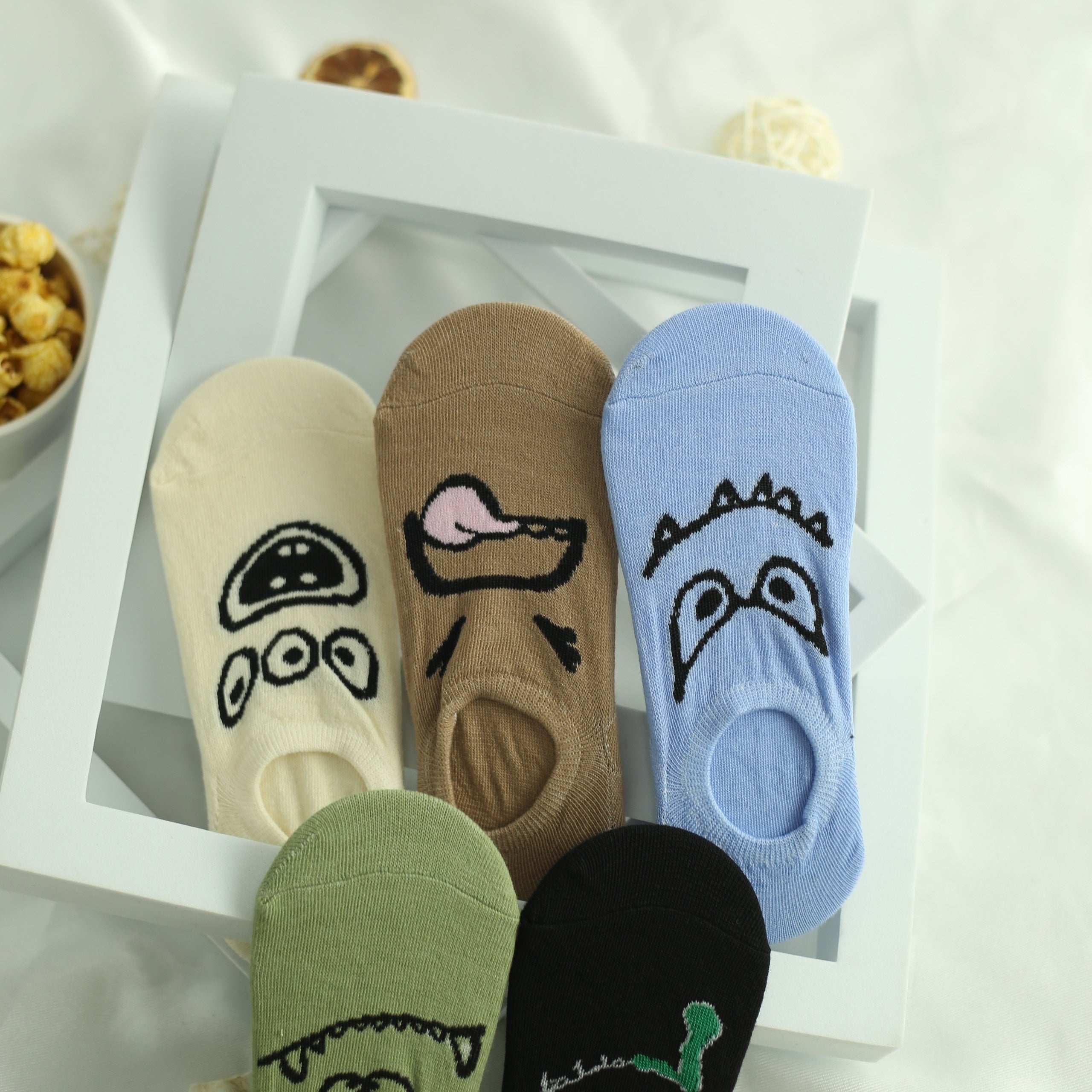 Men's Creative Pattern Liner Anklets Socks for Outdoor Wear